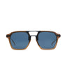 CRYSTAL LIGHT BROWN - POLARISED BLUE  DESIGNER SUNGLASS